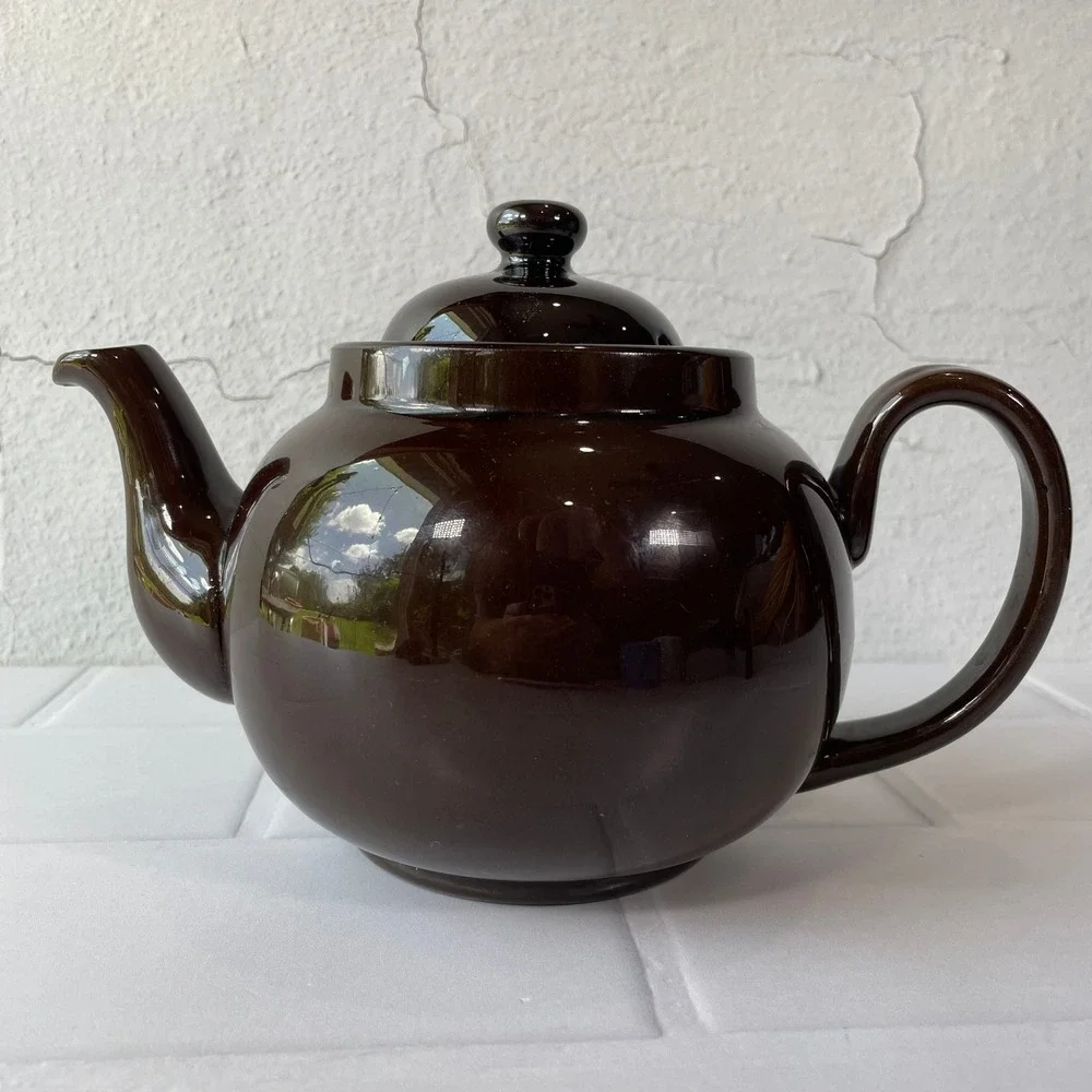 Vintage 1920s ALB Alcock Lindley & Bloore Brown Betty Teapot Made in England